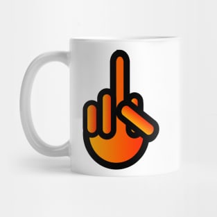 Hand gesture - one finger - rude finger Mug